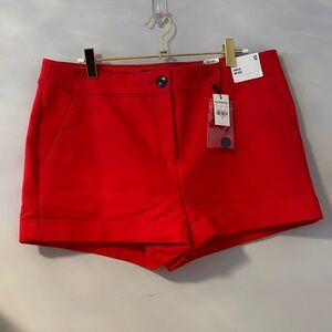 Express red shortie mid rise size 12 brand new